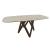 Cartesio W78.7-inch Ceramic/Metal/Wood Customizable Elliptical Dining Table