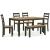 Gesthaven 6-Piece Dining Set - Natural & Green Table & Bench | Sohomod