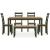 Gesthaven 6-Piece Dining Set - Natural & Green Table & Bench | Sohomod