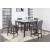 D4052 5-Piece Faux Marble/Wood Dining Bar Set
