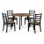 Blondon 5-Piece Round Wood Veneer Dining Table Set