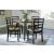 Blondon 5-Piece Round Wood Veneer Dining Table Set