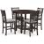 Langwest 5-Piece Polyester/Wood DRM Square Counter Table Set