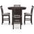 Langwest 5-Piece Polyester/Wood DRM Square Counter Table Set