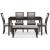 Langwest 6-Piece Dining Set - Brown Rectangular Table & Bench | Sohomod