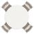Erinberg 5-Piece Counter Height Dining Set | Antique White