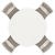 Erinberg 5-Piece Round Dining Set - Antique White Wood | Sohomod