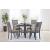 Wrenning 5-Piece Round Dining Set - Gray Wood Table & 4 Chairs | Sohomod