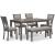 Wrenning 6-Piece Dining Set - Gray Rectangular Table & Bench | Sohomod