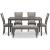 Wrenning 6-Piece Dining Set - Gray Rectangular Table & Bench | Sohomod