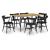 Gretlynn Wood & Metal Dining Set - Black/Natural | Ashley
