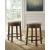 Valebeck Swivel Counter Stool - Upholstered Wood & Metal | Sohomod