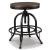 Valebeck Swivel Barstool - Black & Brown Wood & Metal | Sohomod