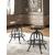 Valebeck Swivel Barstool - Black & Brown Wood & Metal | Sohomod