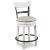 Valebeck Swivel Barstool - Upholstered Back Wood & Metal | Sohomod