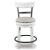 Valebeck Swivel Barstool - Upholstered Back Wood & Metal | Sohomod
