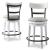Valebeck Swivel Barstool - Upholstered Back Wood & Metal | Sohomod