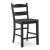 Valebeck Wood Barstool - Black & Brown Slat Back Stool | Sohomod