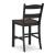 Valebeck Wood Barstool - Black & Brown Slat Back Stool | Sohomod