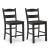 Valebeck Wood Barstool - Black & Brown Slat Back Stool | Sohomod
