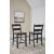 Valebeck Wood Barstool - Black & Brown Slat Back Stool | Sohomod