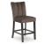 Jeshina Wood Barstool - White & Brown Upholstered Stool | Sohomod