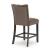 Jeshina Wood Barstool - White & Brown Upholstered Stool | Sohomod