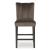Jeshina Wood Barstool - White & Brown Upholstered Stool | Sohomod