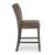 Jeshina Wood Barstool - White & Brown Upholstered Stool | Sohomod