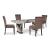 Jeshina Upholstered Dining Side Chair | Mocha Wood Finish