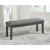Hallanden Large Upholstered Dining Bench | Two-Tone Gray