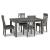 Hallanden Upholstered Dining Side Chair | Two-Tone Gray