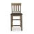 Urbinforte Light Brown Wood & Faux Leather Bar Height Stool
