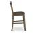 Urbinforte Light Brown Wood & Faux Leather Bar Height Stool