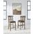 Urbinforte Light Brown Wood & Faux Leather Bar Height Stool