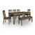 Urbinforte Light Brown Wood Butterfly Extendable Dining Table