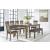 Urbinforte Light Brown Wood Butterfly Extendable Dining Table