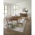Lyncott Large Upholstered Dining Bench | Gray-Brown & Gray