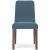 Lyncott Mid-Century Dining Side Chair | Blue Fabric & Brown Wood