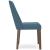 Lyncott Mid-Century Dining Side Chair | Blue Fabric & Brown Wood