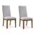 Lyncott Mid-Century Modern Dining Side Chair | Beige & Brown