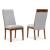 Lyncott Mid-Century Modern Dining Side Chair | Beige & Brown