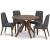 Lyncott Round Wood Dining Table in Brown | Mid-Century Modern