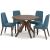 Lyncott Round Wood Dining Table in Brown | Mid-Century Modern
