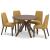 Lyncott Round Wood Dining Table in Brown | Mid-Century Modern