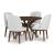 Lyncott Round Wood Dining Table in Brown | Mid-Century Modern