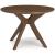 Lyncott Round Wood Dining Table in Brown | Mid-Century Modern