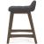Lyncott Wood Barstool - Upholstered High Back Stool | Sohomod