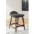 Lyncott Wood Barstool - Upholstered High Back Stool | Sohomod