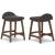 Lyncott Wood Barstool - Upholstered High Back Stool | Sohomod